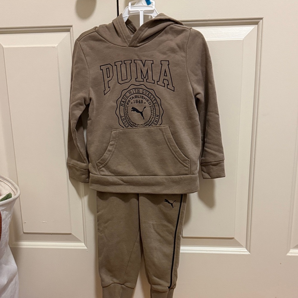 PUMA Kids Brown Jogger Set